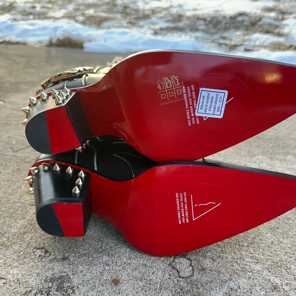 Christian Louboutin Cowboy Western Boots 40 Horseshoe Embellished 9 10 - Picture 7 of 16